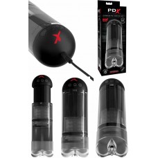 Арт.01-06-07-01-0030 Помпа вакуумная для мужчин Pipe Dream PDX Elite Extender Pro Vibrating , мод.67123, цвет: прозр.+чёр.