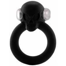 Арт.01-06-07-03-0023 Кольцо эрекционное для мужчин Shots Media Shadow Skull Cockring, мод.SLI163BLK, цвет: чёрный