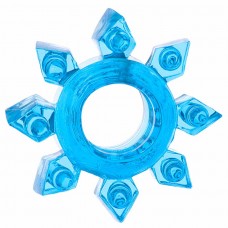 Арт.01-06-07-03-0028 Кольцо эрекционное для мужчин Toyfa, модель 818002-6, без вибрации, цвет: голубой